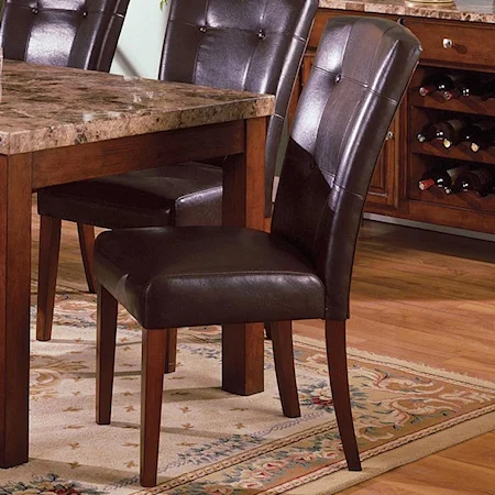 Leather Upholstered Side Chair